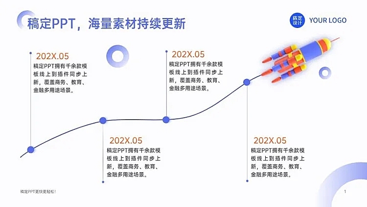 递进关系并列关系4项PPT图文页
