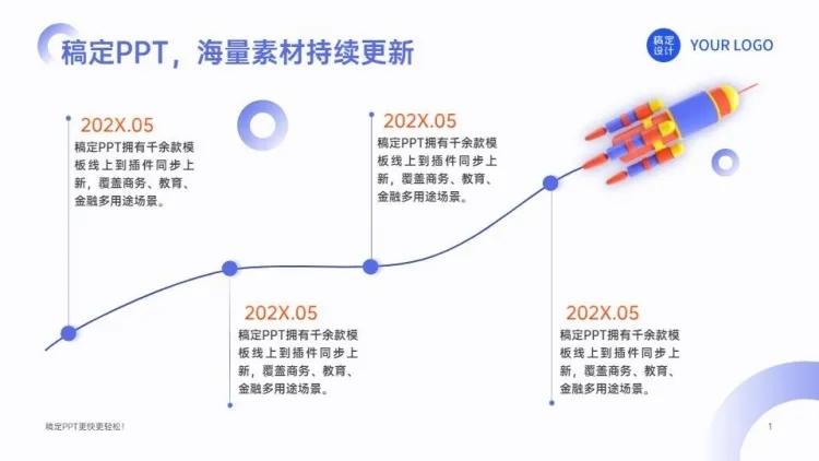 递进关系并列关系4项PPT图文页预览效果