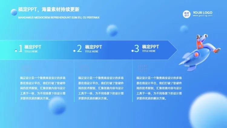 并列关系3项PPT图文页预览效果