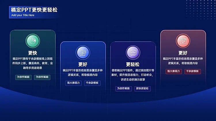 并列关系4项PPT图文页