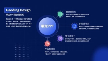 总分关系4项PPT图文页