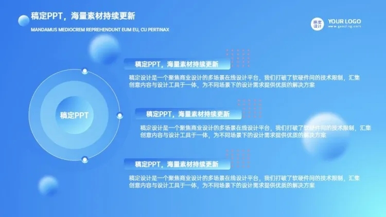 并列关系3项PPT图文页预览效果