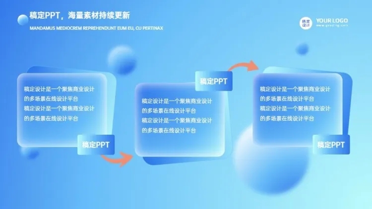并列关系3项PPT图文页预览效果