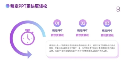 递进关系3项PPT图文页