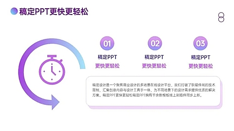 递进关系3项PPT图文页