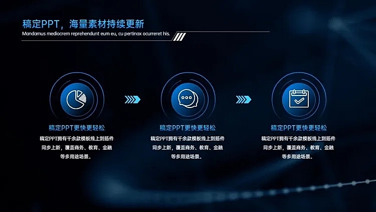 并列关系3项PPT图文页