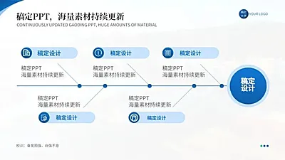 递进关系5项PPT图文页