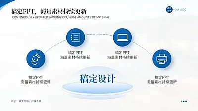 并列关系4项PPT图文页