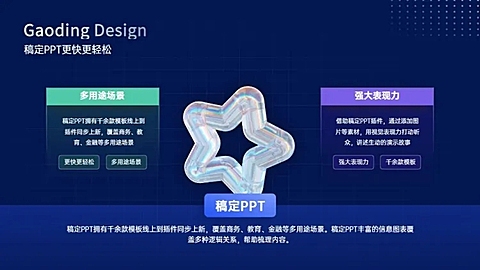 总分关系3项PPT图文页
