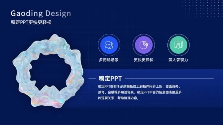并列关系1项PPT图文页预览效果