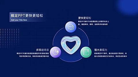 循环关系3项PPT图文页