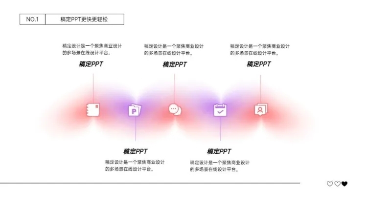 递进关系5项PPT图文页预览效果