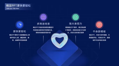 并列关系4项PPT图文页