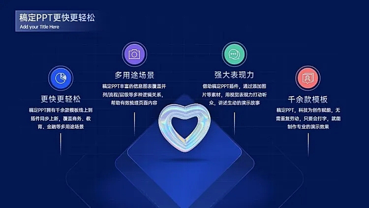 并列关系4项PPT图文页