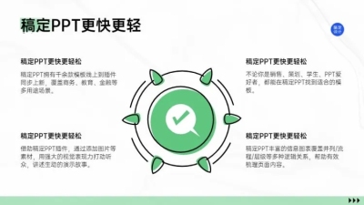 并列关系4项PPT图文页