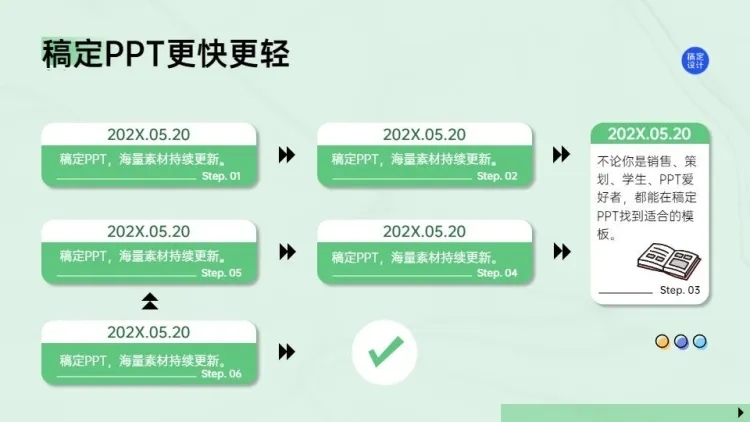 总分关系6项PPT图文页预览效果