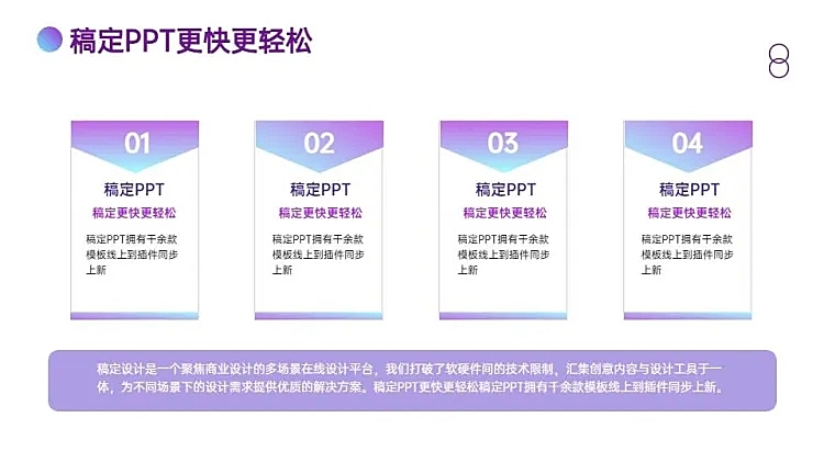 并列关系4项PPT图文页