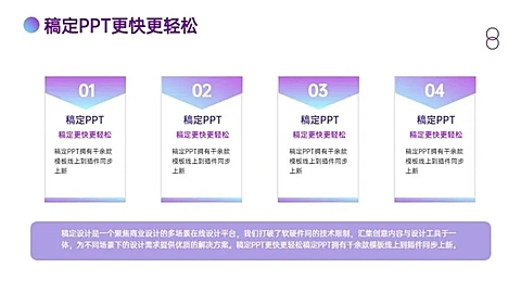 并列关系4项PPT图文页