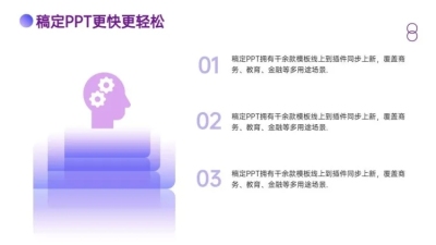 层级关系3项PPT图文页