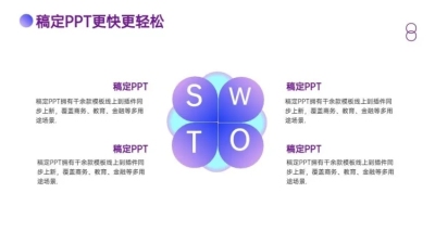 并列关系4项PPT图文页