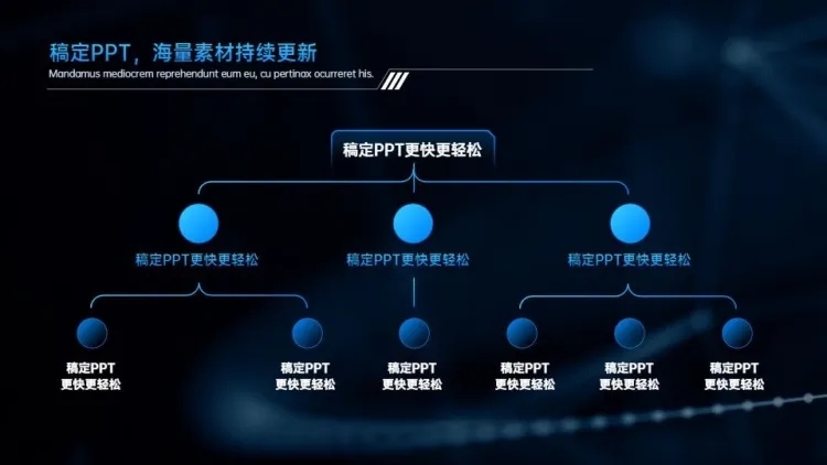 总分关系6项PPT图文页预览效果