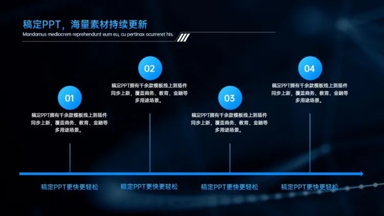 并列关系4项PPT图文页预览效果