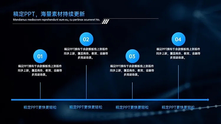 并列关系4项PPT图文页