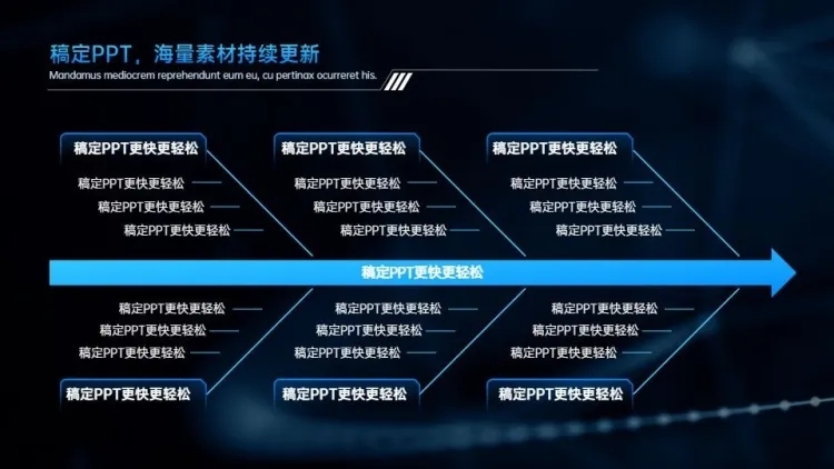 递进关系6项PPT图文页预览效果
