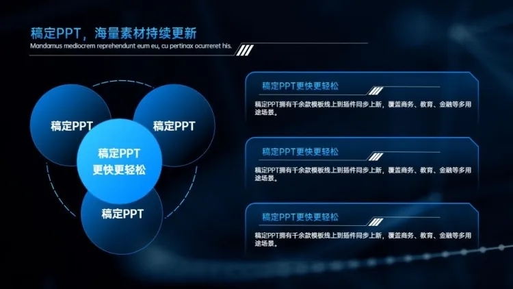 并列关系3项PPT图文页预览效果