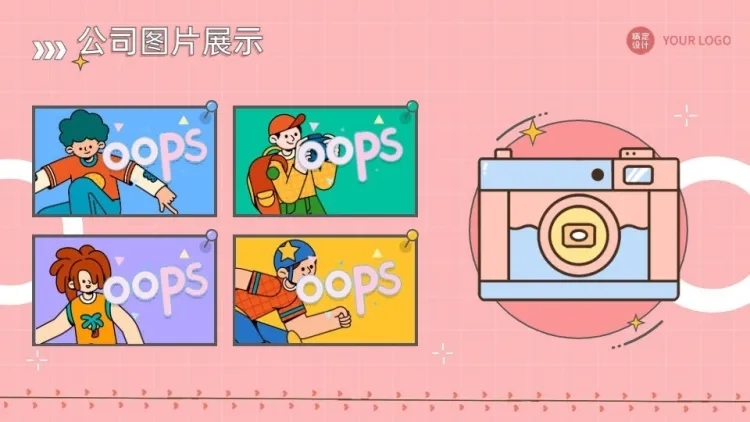 并列关系4项PPT图文页预览效果