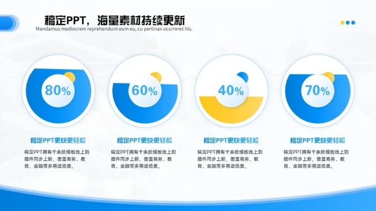 并列关系4项PPT图文页预览效果