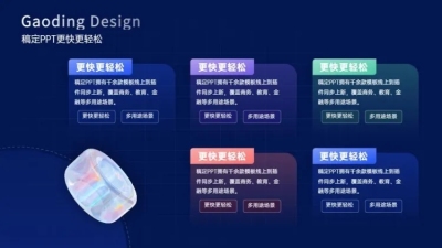 并列关系5项PPT图文页