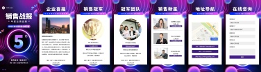 H5翻页喜庆销售业绩展示战报喜报企业宣传个人宣传表彰销售记录巅峰战报
