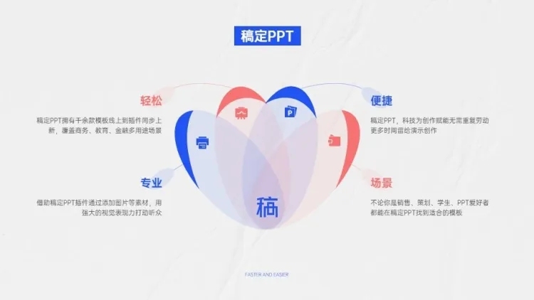 并列关系4项PPT图文页预览效果
