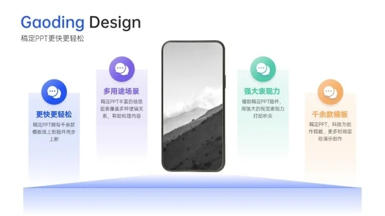 并列关系4项PPT图文页预览效果