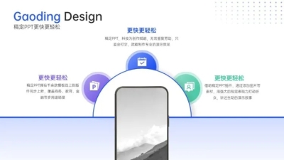 总分关系3项PPT图文页