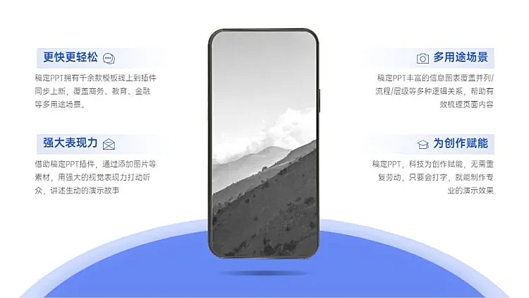 总分关系并列关系4项PPT图文页