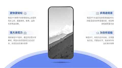 总分关系并列关系4项PPT图文页