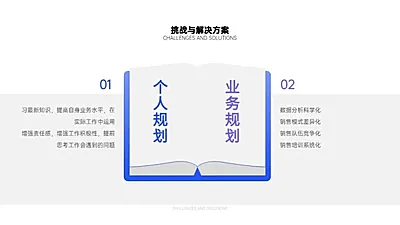 对比关系4项PPT图文页