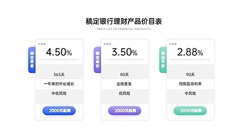 产品报价价格介绍3项PPT内容页