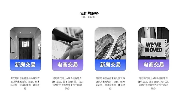并列关系4项PPT图文页