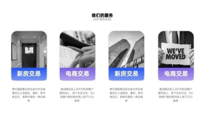 并列关系4项PPT图文页