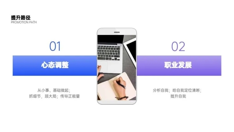 并列关系2项PPT图文页预览效果