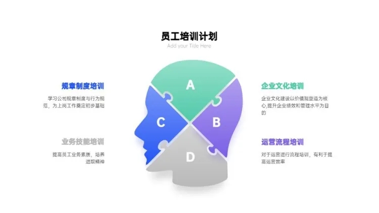 并列关系4项PPT图文页