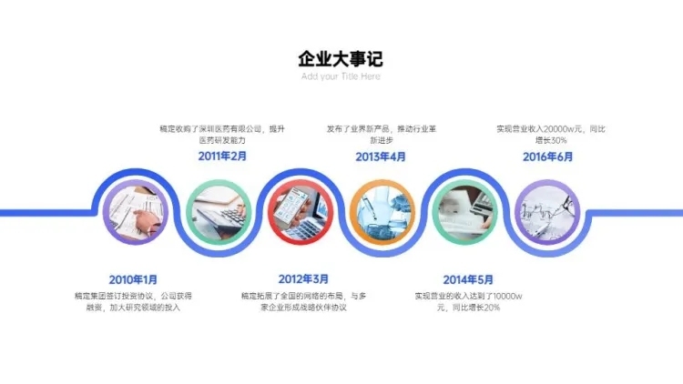 流程关系6项PPT图文页预览效果