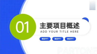 并列关系1项PPT图文页