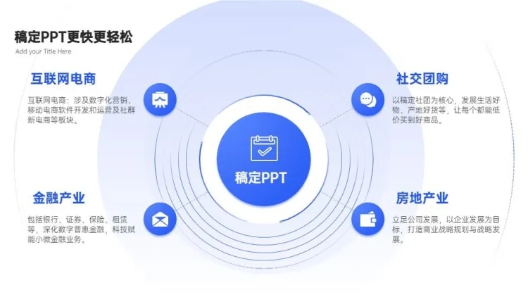 点击进入编辑 并列关系4项PPT图文页预览效果