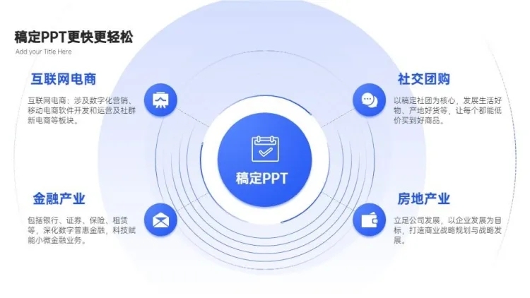 并列关系4项PPT图文页预览效果