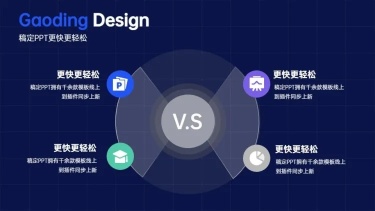 对比关系4项PPT图文页