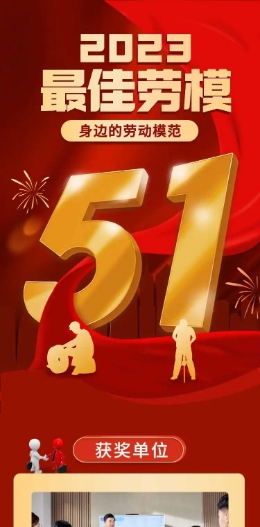 五一劳动节政府媒体劳模优秀评选表彰宣传H5